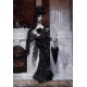 Blood Supply Mourning Day Corset Top with Detachable Ruffled Drapes(Full Payment Without Shipping)